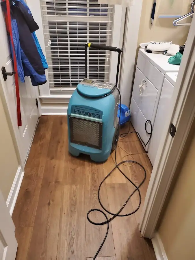 Commercial dehumidifier deployed for Flood Damage Cleanup in Mammoth Lakes